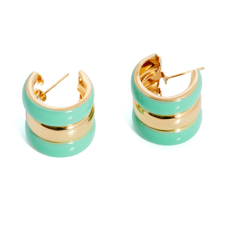 Pendiente tube verde