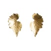 Pendiente hoja dorada