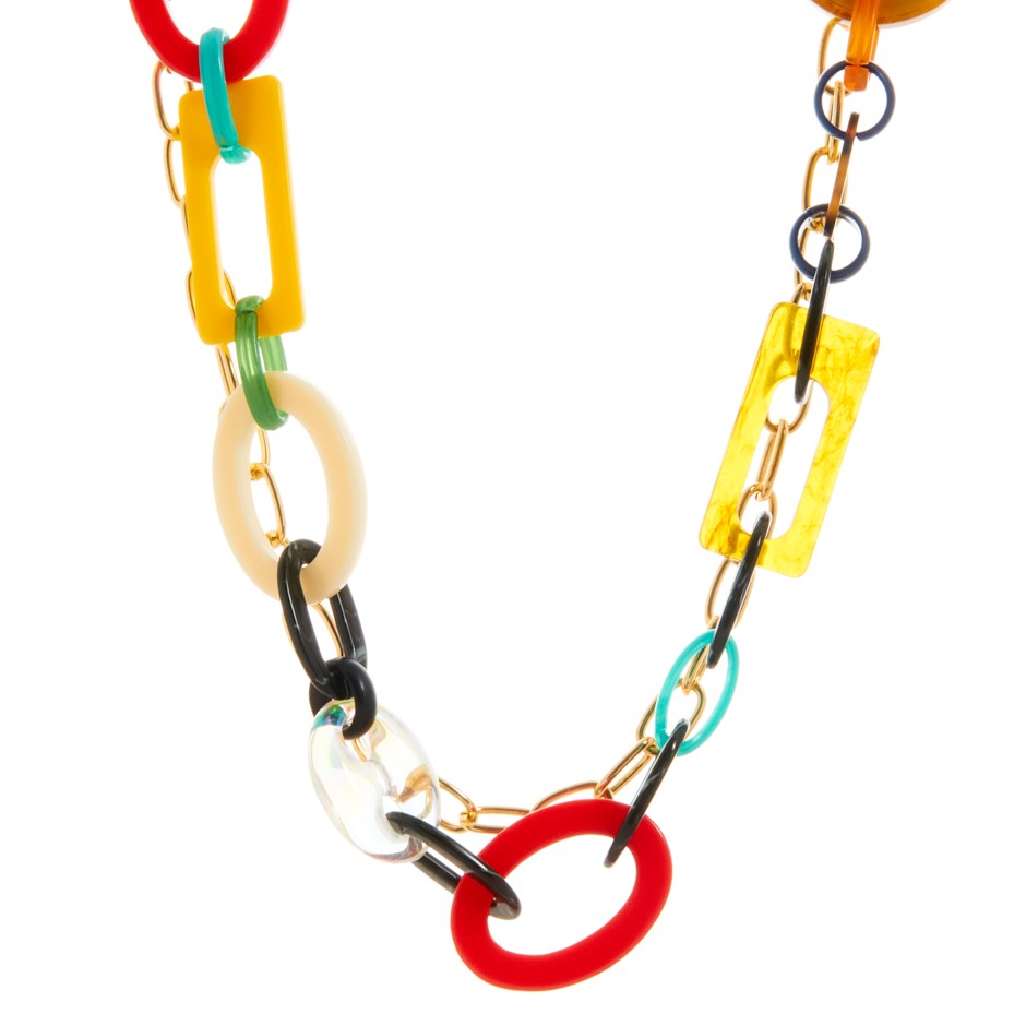 Collar multi anillas colores