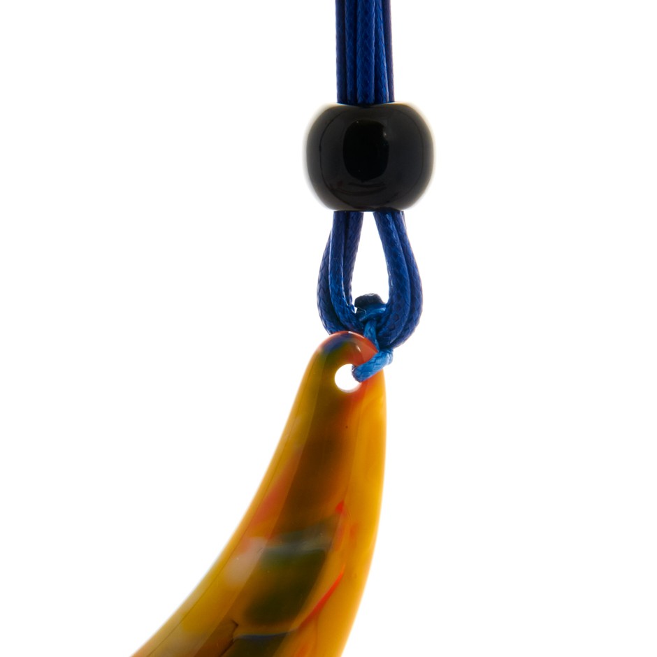 Collar pieza curve azul