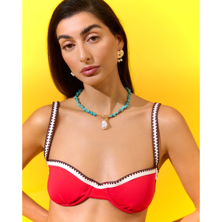 Collar y pendiente turquesa