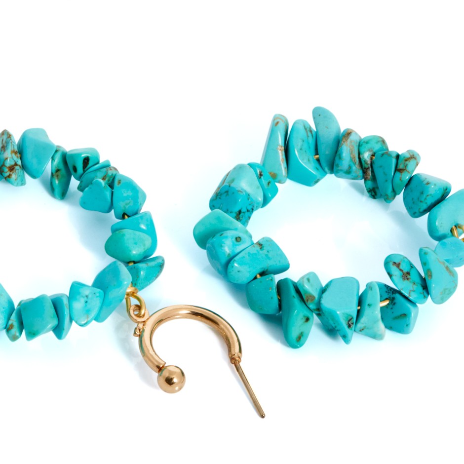 Collar y pendiente turquesa