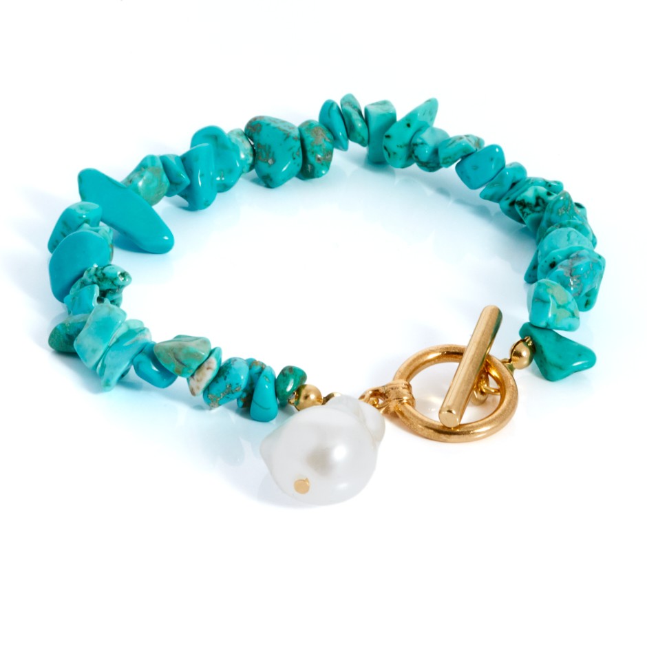 Collar y pendiente turquesa