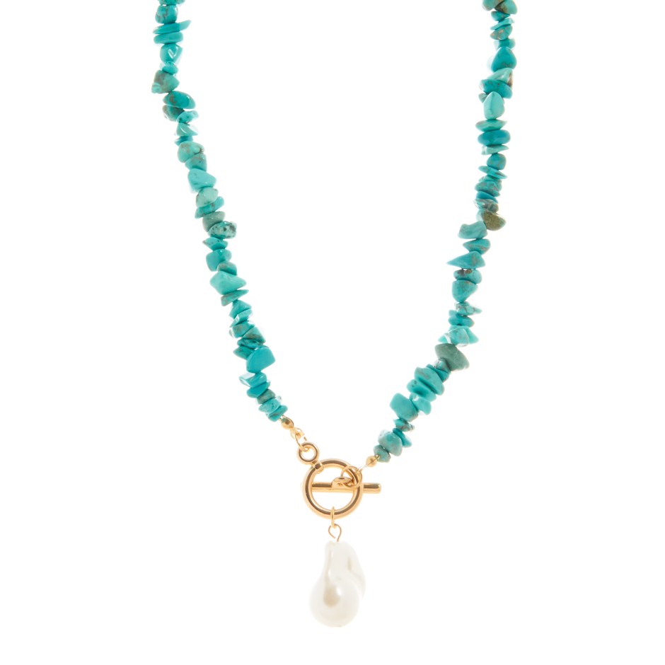 Collar y pendiente turquesa