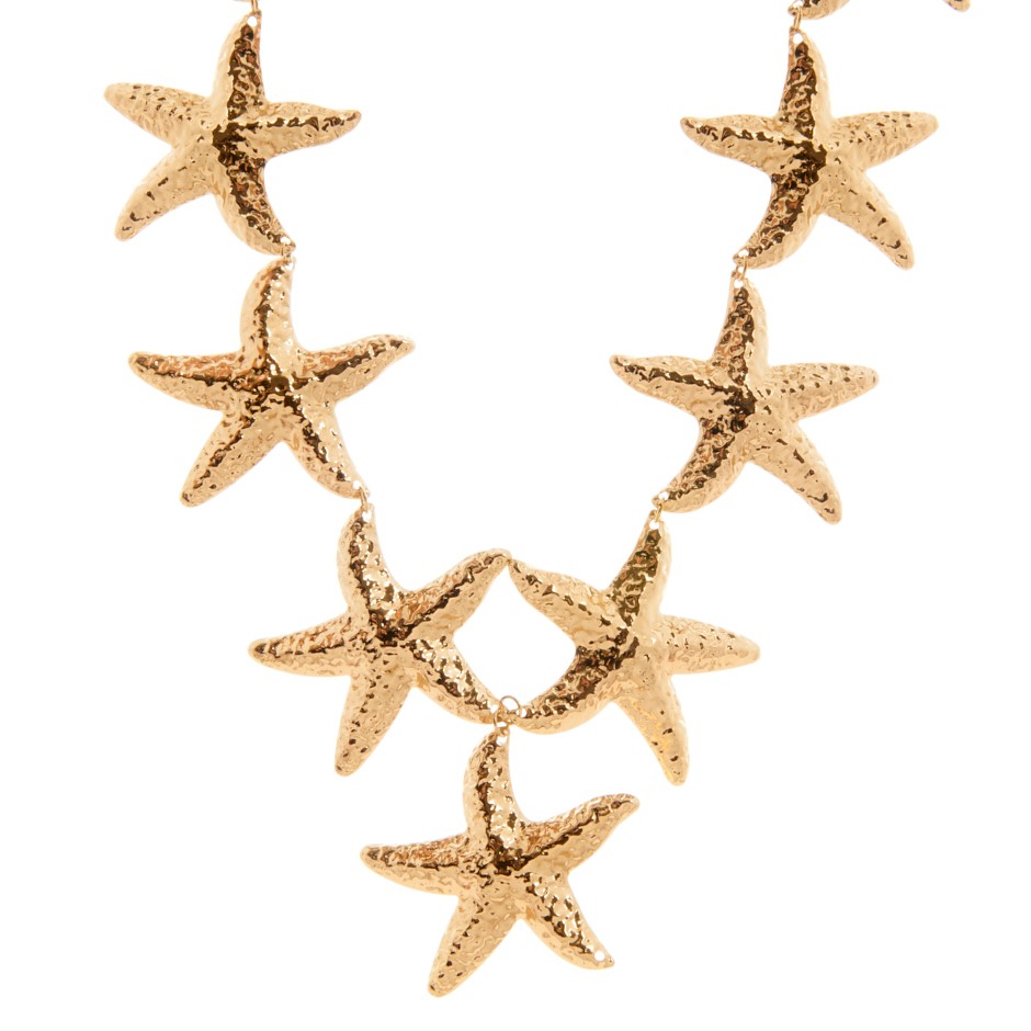 Collar multi estrellas dorado
