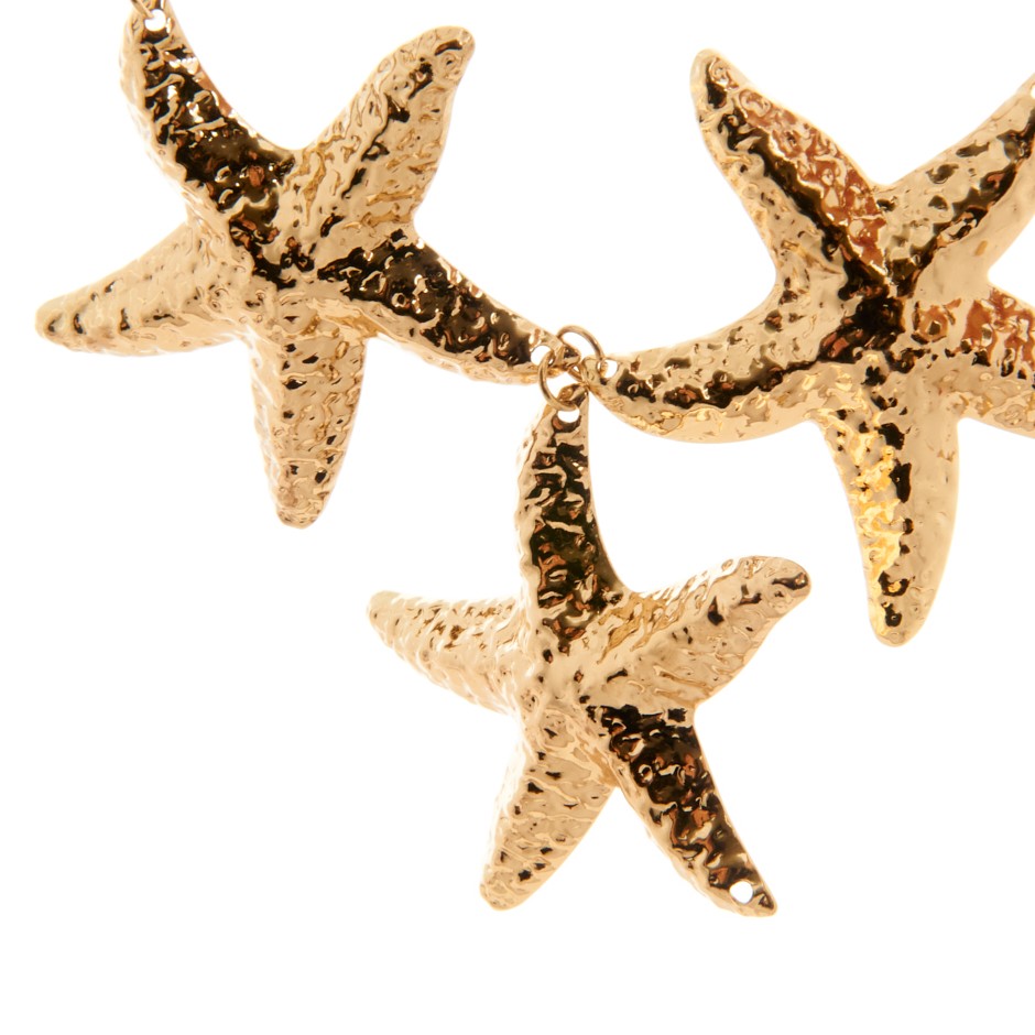 Collar multi estrellas dorado