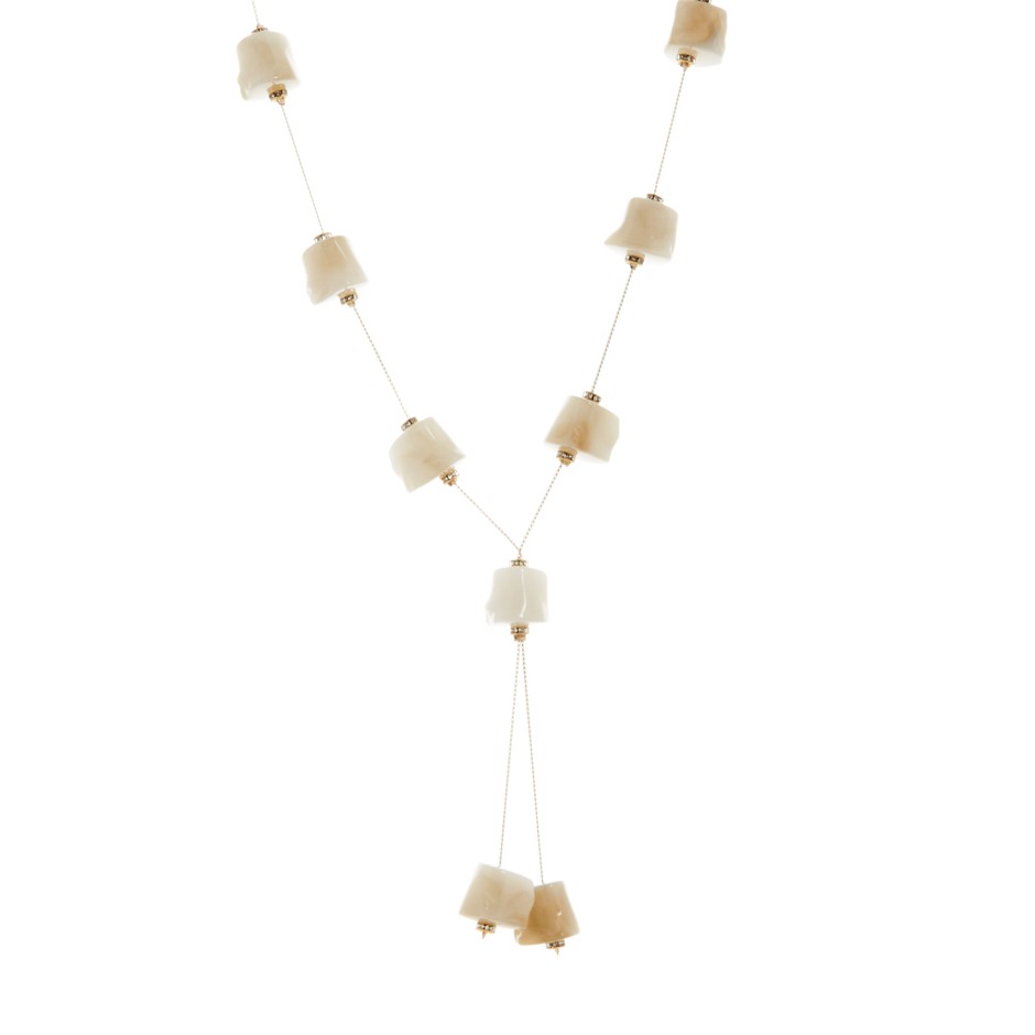 Collar hueso beige