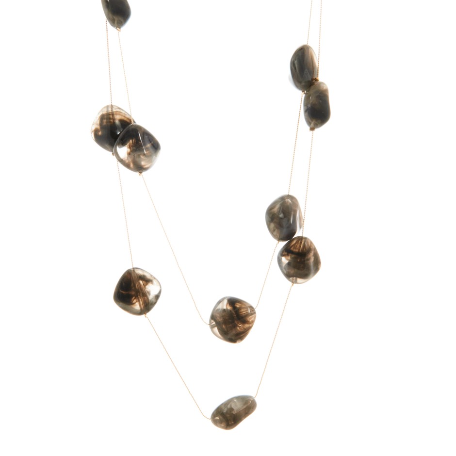 Collar rombo marrón