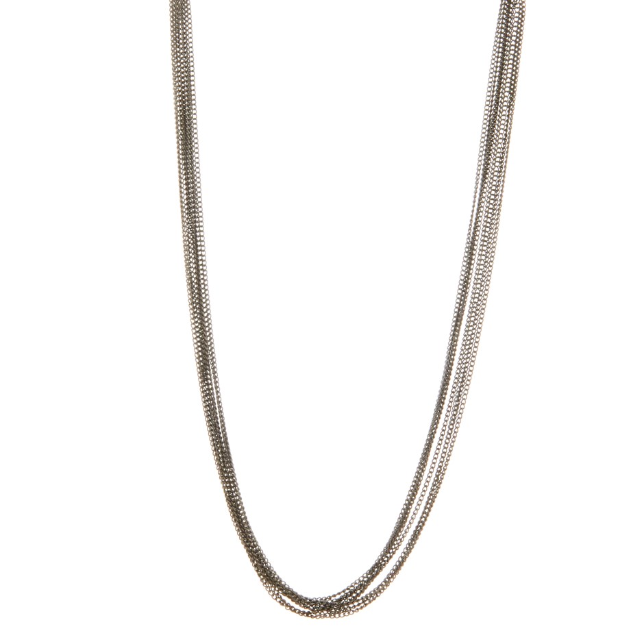 Collar multi cadenas negro