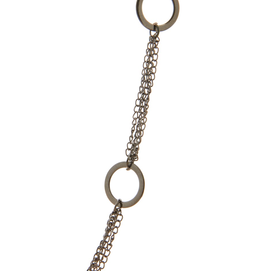 Collar cadena y anillas plata