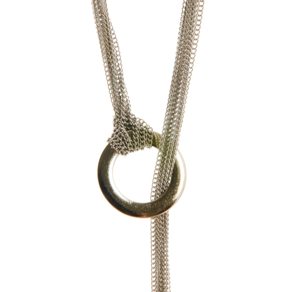 Collar cadenas plateado