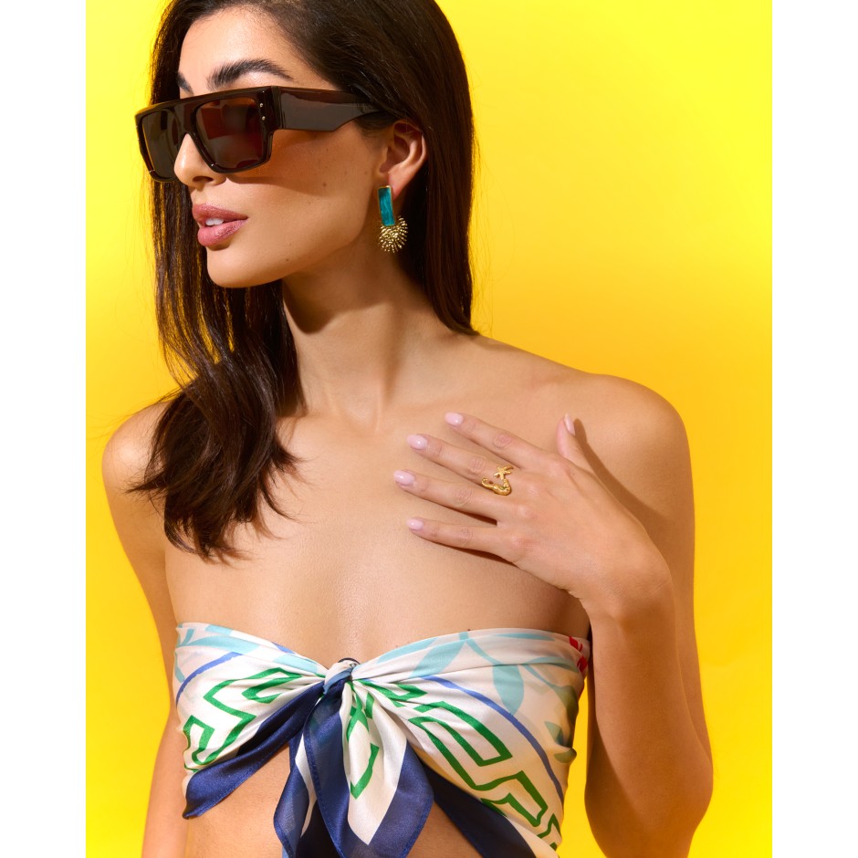 Pañuelo escultura verde