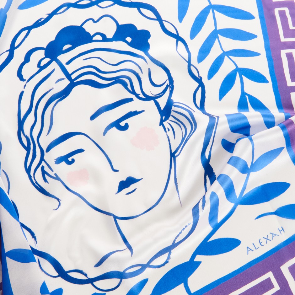 Pañuelo escultura malva