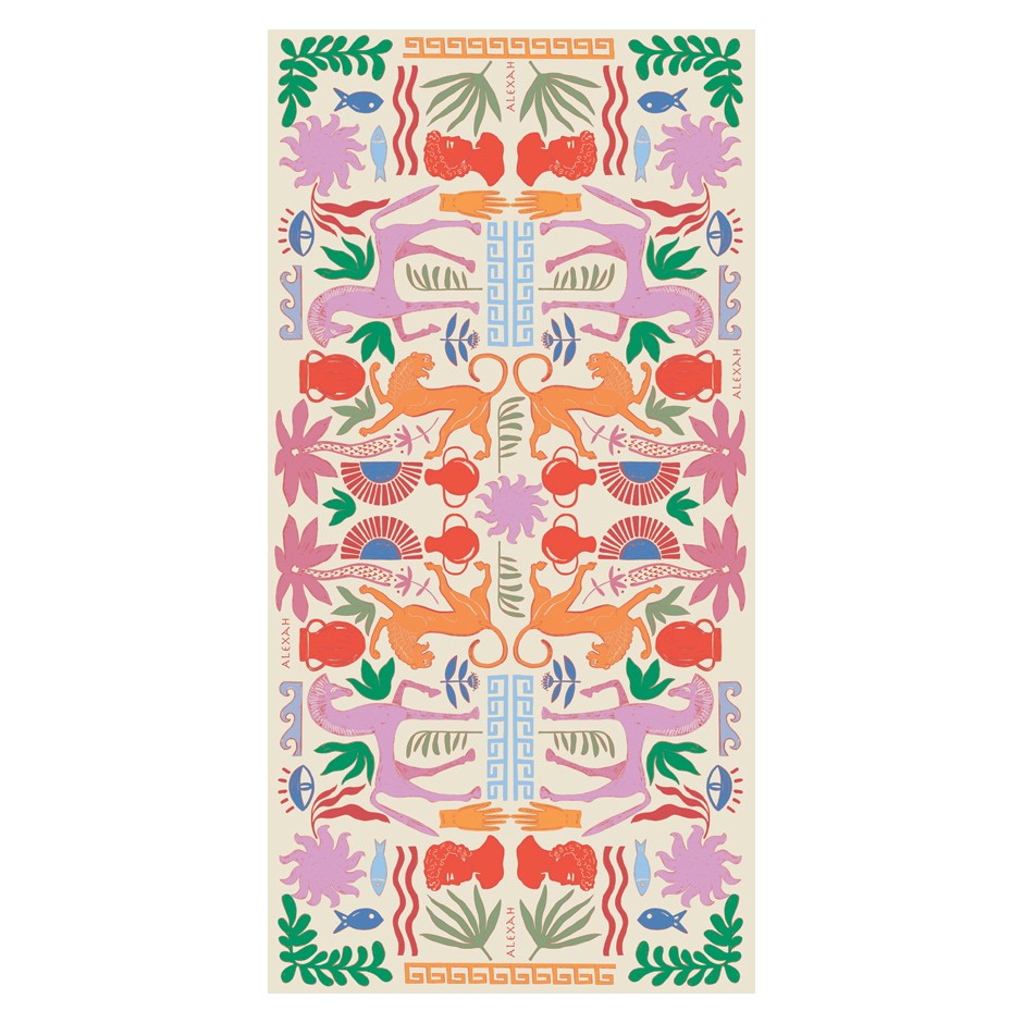 Pañuelo griegos naranjas