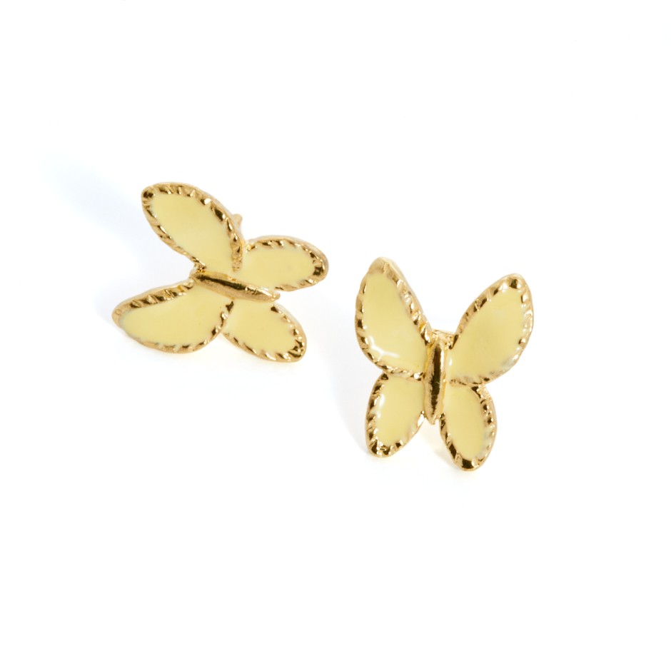 Pendiente mariposa amarillo