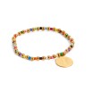 Pulsera multicolor medalla