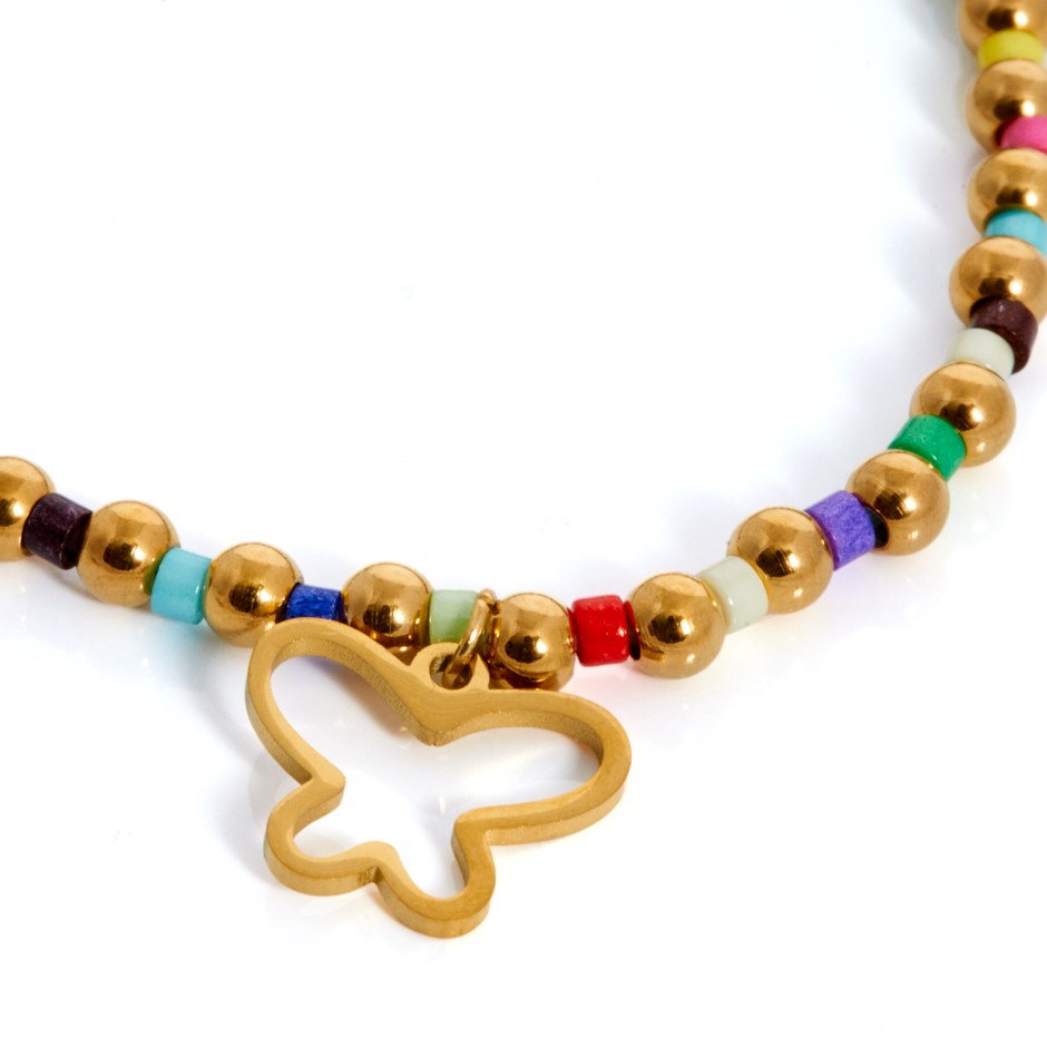 Pulsera multicolor mariposa