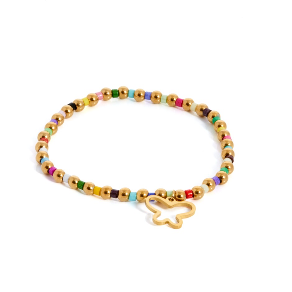 Pulsera multicolor mariposa