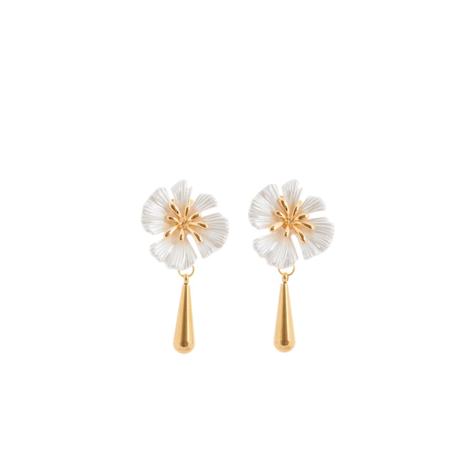 Pendiente corfú flor