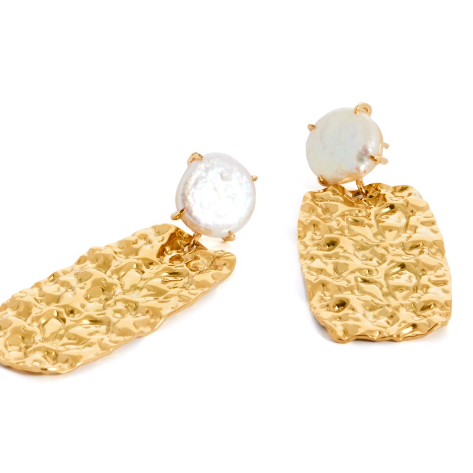 Pendiente corfú pieza irregular