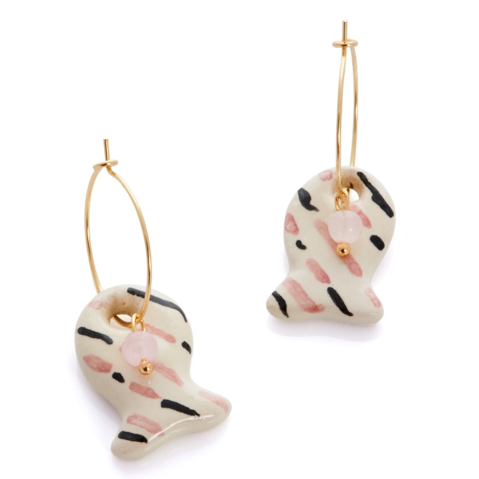 Pendiente Roda fucsia