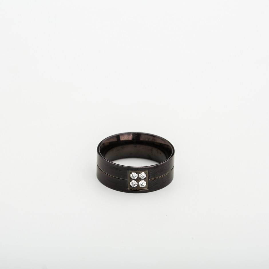 Anillo acero negro