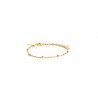 Pulsera mini eslabón y bolita dorada