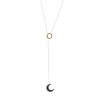 Colgante leah luna dorado y negro