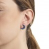 Pendiente Leah luna plateado y azul