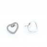 Pendiente love plateado