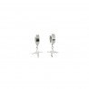 Pendiente binibeca electro plateado