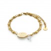 Pulsera cadena y medalla dorada