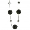 Collar moneda blanco plata