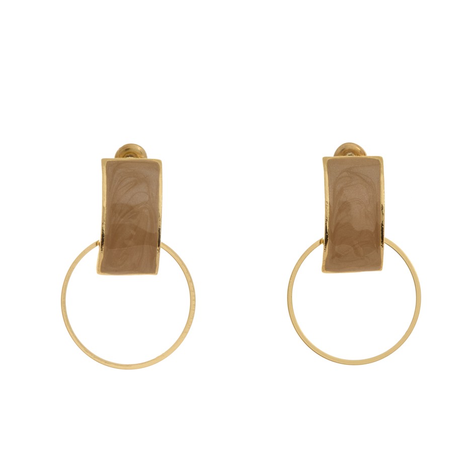 Pendiente marfil camel