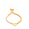 Pulsera corona dorada naranja