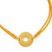 Pulsera corona dorada naranja