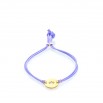 Pulsera corona dorada malva