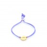 Pulsera corona dorada malva