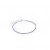 Pulsera bright fucsia plateado