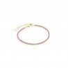 Pulsera bright fucsia y dorado