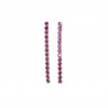 Pendiente bright fucsia plateado