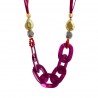 Collar egipto fucsia