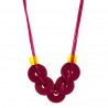 Collar congo fucsia