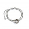 Pulsera nudo plateado