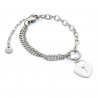 Pulsera candado plateado