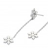 Pendiente lux hielo plateado