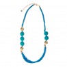 Collar cordón y bola azul
