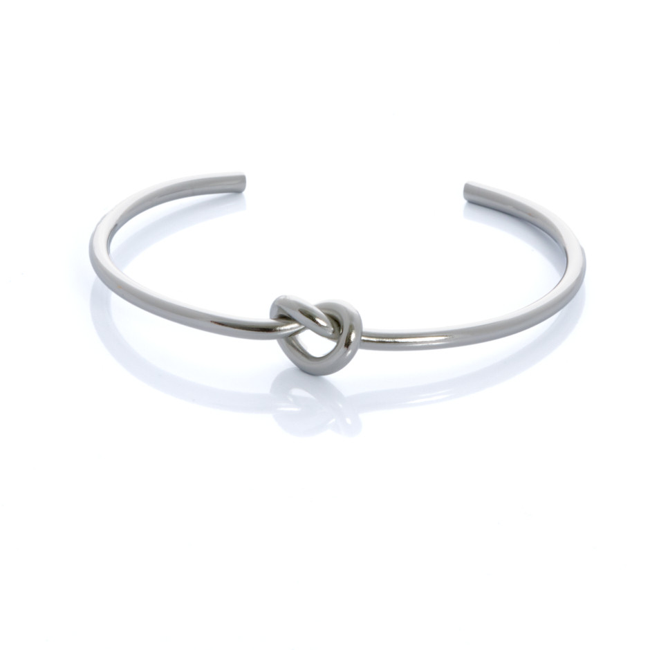 Brazalete nudo plateado