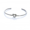 Brazalete nudo plateado