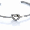Brazalete nudo plateado